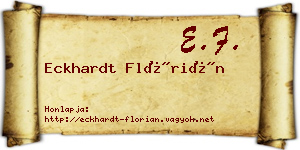 Eckhardt Flórián névjegykártya